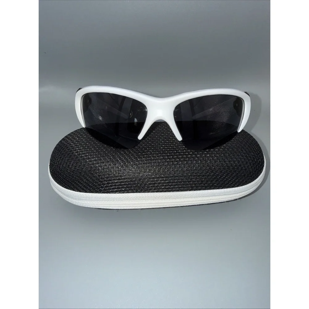 Palm Springs Authentic White Wrap Frame Sunglasses Polarized GradientLens & Case